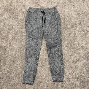 lululemon athletica Black and White Track Pants